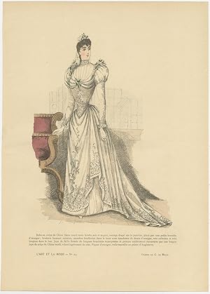 No. 25 Antique Costume Print 'L'Art et la Mode' (c.1890)