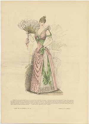 No. 24 Antique Costume Print 'L'Art et la Mode' (c.1890)