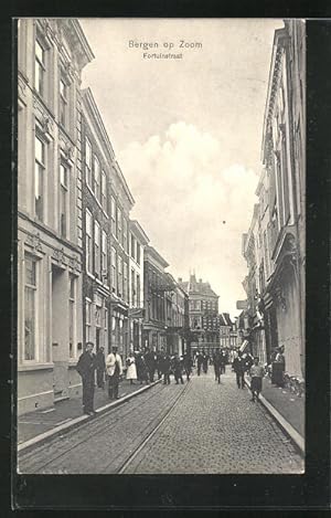 Ansichtskarte Bergen op Zoom, Fortuinstraat, Strassenpartie im Zentrum