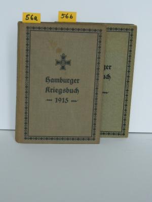 Bild des Verkufers fr Hamburger Kriegsbuch 1915 & 1916 zum Verkauf von Schuebula