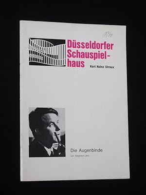 Immagine del venditore per Programmheft Dsseldorfer Schauspielhaus 1969/70. Urauffhrung DIE AUGENBINDE von Lenz. Insz.: Richard Mnch, Ausstattung: Pit Fischer. Mit Werner Meyer, Rena Liebenow, Wolfgang Arps, Karl-Heinz Martell, Siegfried Siegert, Arthur Mentz, Gnter Hrner, Peter Hamm venduto da Fast alles Theater! Antiquariat fr die darstellenden Knste