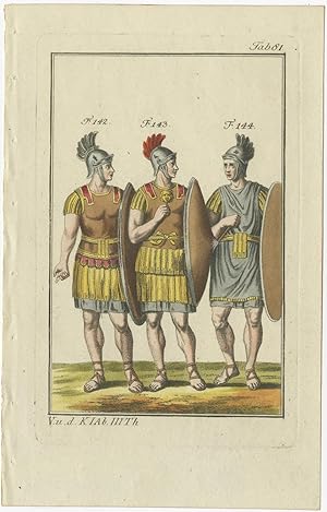 Pl. 81 Antique Print of the Roman Army (c.1820)