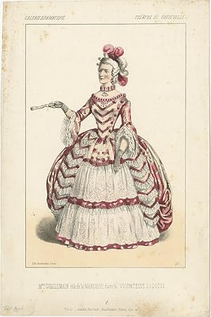 No. 368 Antique Costume Print of Madame Guillemain by Decan (c.1850)