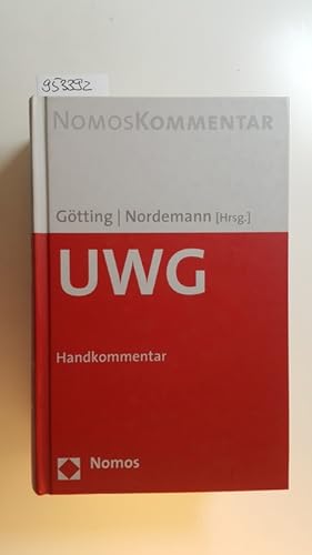 Bild des Verkufers fr UWG : Handkommentar zum Verkauf von Gebrauchtbcherlogistik  H.J. Lauterbach