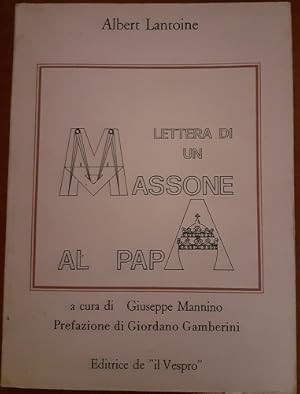 LETTERA DI UN MASSONE AL PAPA,