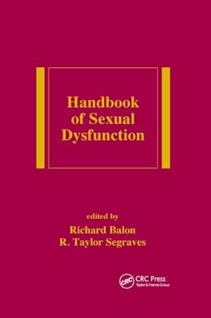 Seller image for Handbook of Sexual Dysfunction for sale by GreatBookPrices