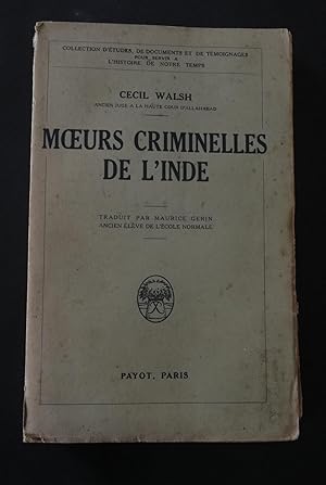 Imagen del vendedor de MOEURS CRIMINELLES DE L INDE a la venta por Livraria Clofon