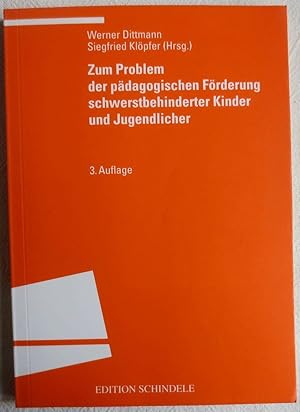 Immagine del venditore per Zum Problem der pdagogischen Frderung schwerstbehinderter Kinder und Jugendlicher venduto da VersandAntiquariat Claus Sydow