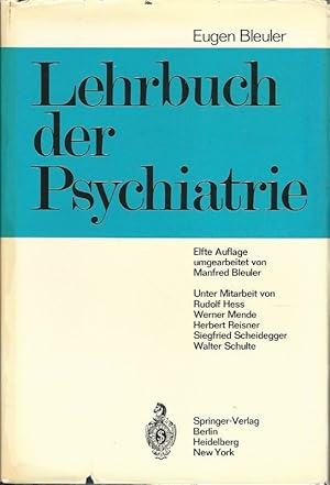 Imagen del vendedor de Lehrbuch der Psychiatrie. a la venta por Lewitz Antiquariat