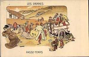 Künstler Litho Les Pannes, Passe Temps, Auto Reparatur