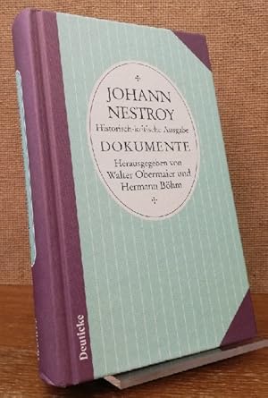 Nestroy, Johann. Historisch kritische Ausgabe. Dokumente.