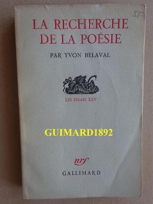 La Recherche de la poésie