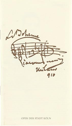 Bild des Verkufers fr Programmheft Giacomo Puccini LA BOHEME 20. Dezember 1990 zum Verkauf von Programmhefte24 Schauspiel und Musiktheater der letzten 150 Jahre