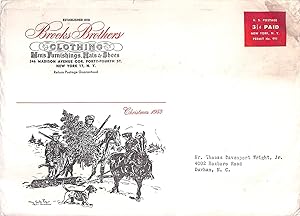 Immagine del venditore per Brooks Brothers Christmas 1953 Envelope w/ Paul Brown Illustration venduto da The Cary Collection