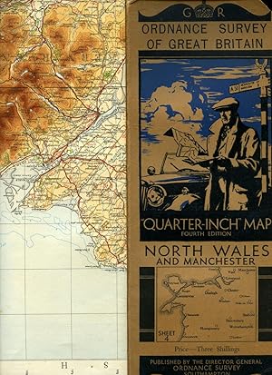 Imagen del vendedor de Ordnance Survey of Great Britain | Quarter-Inch Map | Fourth Edition | Sheet 4: North Wales and Manchester a la venta por Little Stour Books PBFA Member