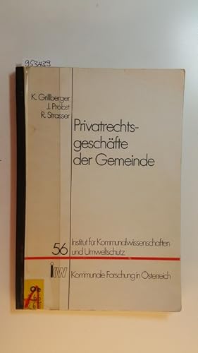 Imagen del vendedor de Privatrechtsgeschfte der Gemeinde a la venta por Gebrauchtbcherlogistik  H.J. Lauterbach