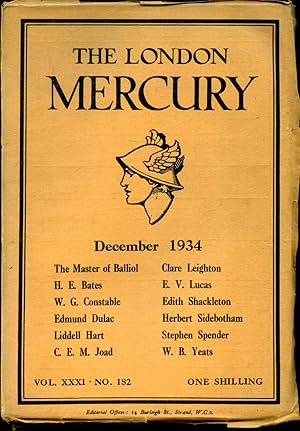 Bild des Verkufers fr The London Mercury | Volume (31) XXXI. No. 182 [December 1934] zum Verkauf von Little Stour Books PBFA Member
