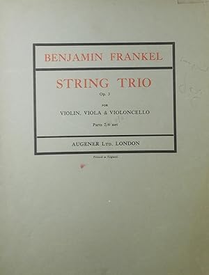 Immagine del venditore per String Trio, Op.3, Set of Parts venduto da Austin Sherlaw-Johnson, Secondhand Music