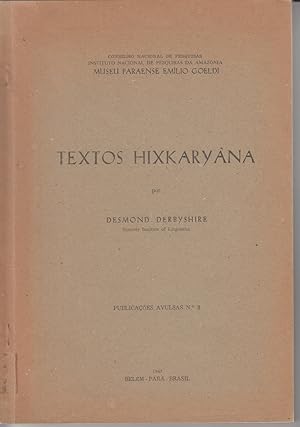 Imagen del vendedor de Textos Hixkaryana. PUBLICACOES AVULSAS NO. 3 a la venta por Allguer Online Antiquariat