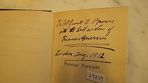 Seller image for Parisian Portraits by Author, FRANCIS GRIERSON, SPIRITUALIST Genius, AKA JESSE SHEPARD, SIGNED, who Lived at Villa Montezuma BROODS ON A HILL OVERLOOKING Downtown San Diego, BUILT IN 1887 in San Diego, CA, HAUNTED HOUSE ?, Pianist Singer, Includes Alexandre Dumas, Princess Bonaparte & RACOWITZA, French Academy Sully Prudhomme, ETC. for sale by Bluff Park Rare Books