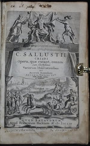 C. Sallustii Crispi Opera, quae extant omnia: cum selectissimis Variorum Observationibus, et accu...