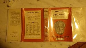 Bild des Verkufers fr METAPHYSICS by ARISTOTLE , EVERYMAN's Library#1000 in Orange dustjacket WITH GENUINE PORTRAIT OF Him , LARGER FORMAT,GREEK PHILOSOPHER Taught by Plato, writings cover many subjects. including physics, zum Verkauf von Bluff Park Rare Books