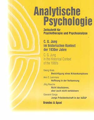 Imagen del vendedor de C. G. Jung im historischen Kontext der 1930er Jahre. . Heft 168. Analytische Psychologie. 2 / 2012. 43. Jg. Zeitschrift fr Psychotherapie und Psychoanalyse. a la venta por Fundus-Online GbR Borkert Schwarz Zerfa