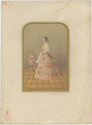 Antique Costume Print of Jetty Treffz (c.1850)