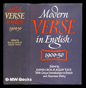 Bild des Verkufers fr Modern verse in English / edited by David Cecil and Allen Tate with critical introductions on British and American poetry and biographical notes on the poets included zum Verkauf von MW Books Ltd.