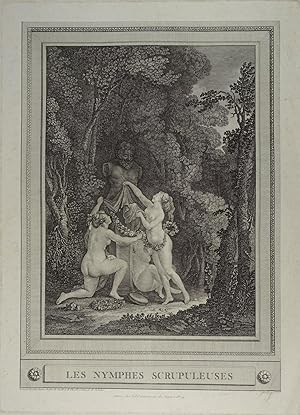 Les nymphes scrupuleuses. Kupferstich nach Nicolas Lavrince. Paris bei Vidal 1784, 37,5 x 26,5 cm...