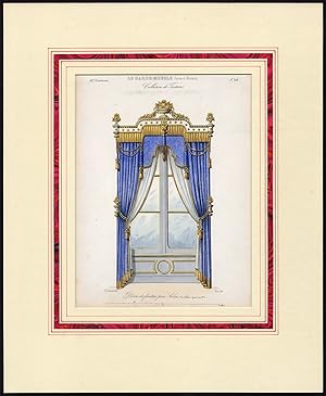 Antique Print-DRAPES-LOUIS XVI-SALON-LIV.53 PL.148-Guilmard-Raze-1840