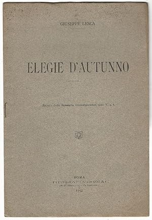 Elegie d'autunno.