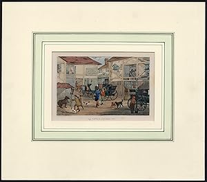 Antique Print-CAPTAIN ASHKAM-COURTYARD-CARRIAGE-HORSE-STABLE-Alken-1842