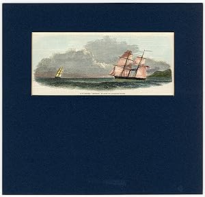 Antique Print-RIFLEMAN-STEAM SLOOP-SAIL-SLAVETRADE-Anonymous-1850