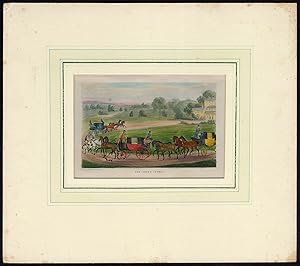 Antique Print-FOUR IN HAND-STAGECOACH-TEAM-HORSE-Alken-1830