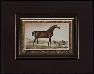 Antique Print-VANLOO-HORSE-FIELD-DOG-Anonymous-1820