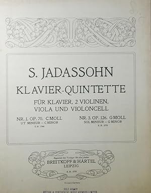 Image du vendeur pour Klavier-Quintette (Piano Quintet), Op.126, Piano Score and Parts mis en vente par Austin Sherlaw-Johnson, Secondhand Music