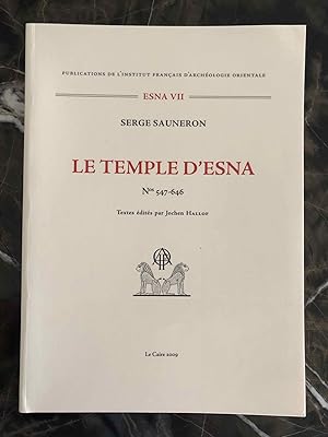 Seller image for Le temple d'Esna. Tome VII: Nos 547-646. Textes dits par Jochen Hallof for sale by Meretseger Books