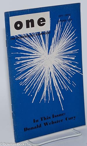 Imagen del vendedor de ONE Magazine; the homosexual viewpoint; vol. 11, #10, October 1963; Donald Webster Cory a la venta por Bolerium Books Inc.