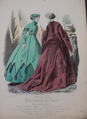 Bild des Verkufers fr Orig. kolorierter Holzstich: Modes de Paris. Petit Courrier des Dames. Nummer 3544, zum Verkauf von Allguer Online Antiquariat