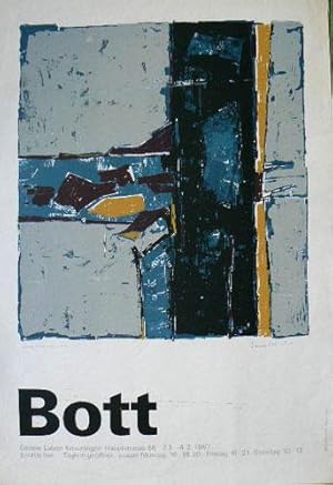 Francis Bott poster for Galerie Latzer 1967. SIGNED BY ARTIST.