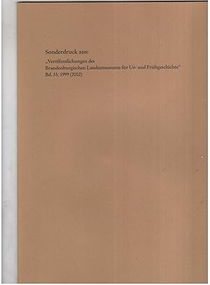 Bild des Verkufers fr Sonderdruck aus : Verffentlichungen des Brandenburgischen landesmuseums fr Ur-und Frhgeschichte Bd. 33 , 2002 zum Verkauf von manufactura