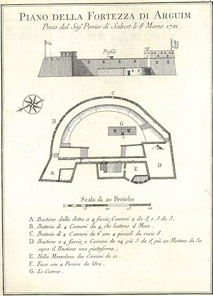 Piano della Fortezza di Arguin. Preso dal Sig. Perrier di Salvert li 8 marzo 1721. Tratto dall'op...