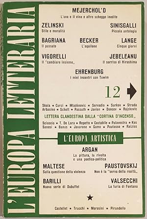 L'Europa letteraria. L'Europa artistica. Dicembre 1961, n.12