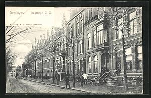 Ansichtskarte Groningen, Radesingel Z. z., Strasse mit Gebäudefront