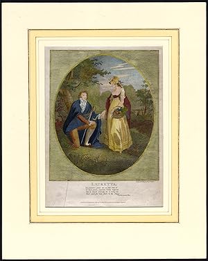 Antique Print-MARMONTEL-LAURETTA-KNEEL-FLOWER-Peirson-1799