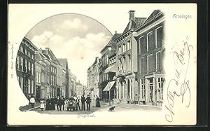Ansichtskarte Groningen, Geschäfte in der Brugstraat