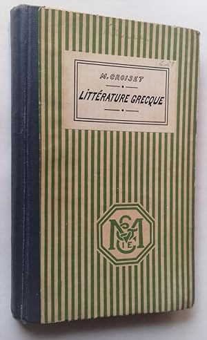 Image du vendeur pour Histoire Littraire - Leons de Litterature Grecque. mis en vente par Librairie Pique-Puces