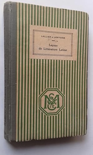 Imagen del vendedor de Histoire Littraire - Leons de Litterature Latine. a la venta por Librairie Pique-Puces