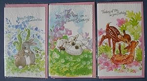 Vintage Greetings Cards x 3